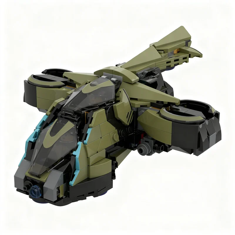 408pcs MOC X2 Heavy Gunship City Champions Model Toy Building Blocks Christmas Gift Architecture Collection DIY Display Art