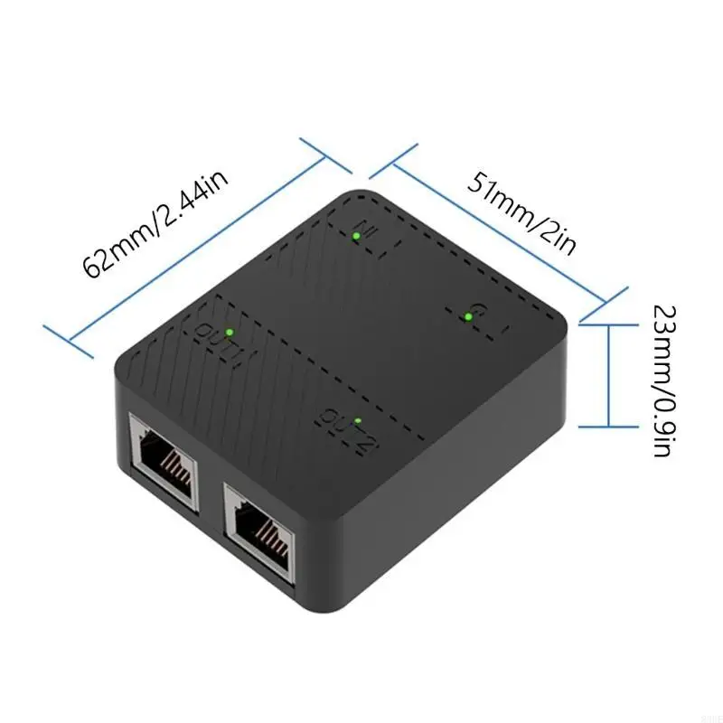 Hoge snelheden gigabit ethernet splitter -adapter voor computernetwerken 1 tot 2 manier 83ce
