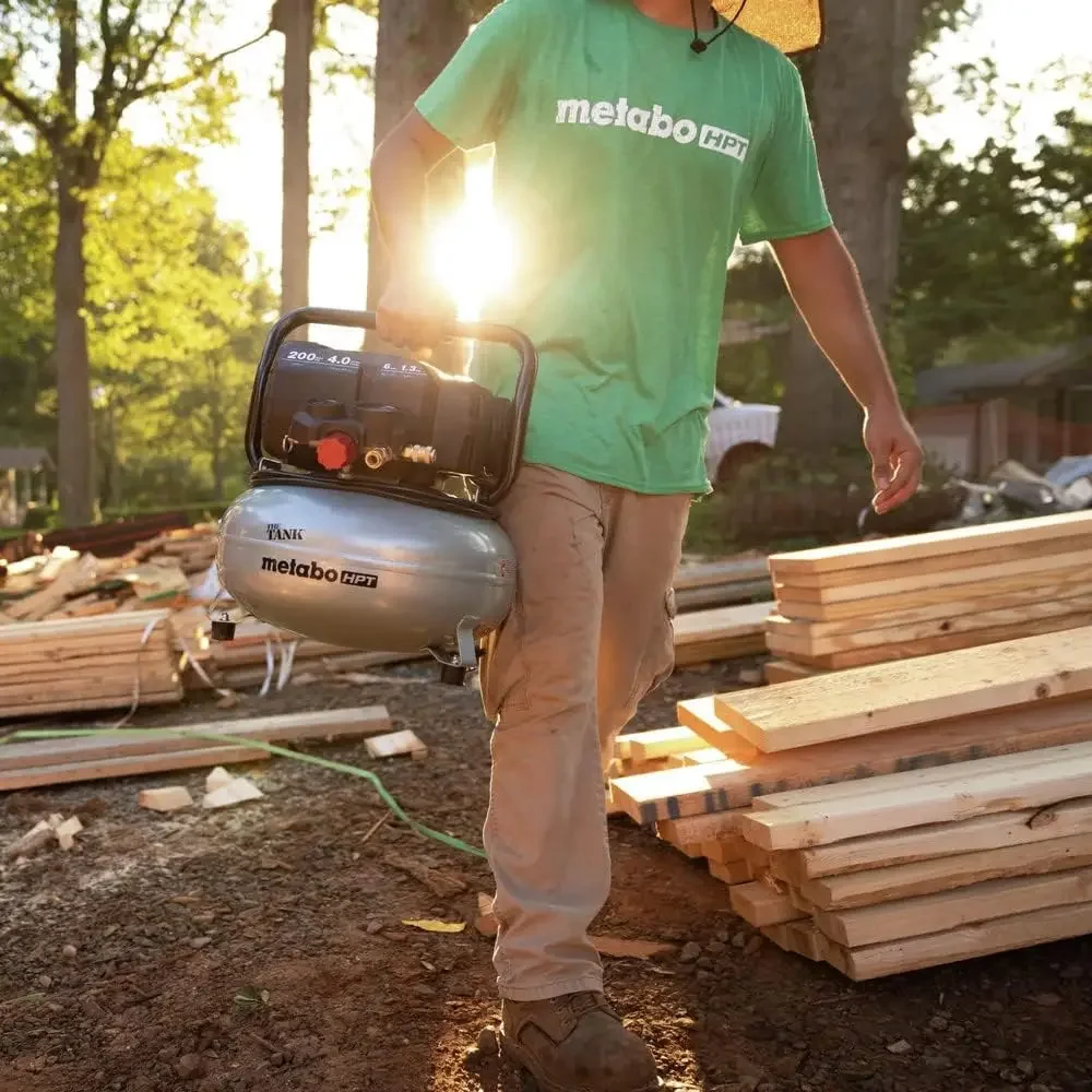 Metabo HPT Air Compressor, THE TANK™, Portable Air Compressor 200 PSI, 6 Gallon Air Compressor