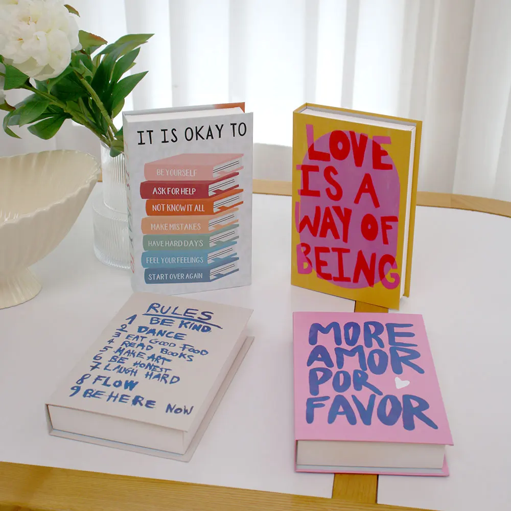 Openable Fake Book Box More Amor Por Favor Elegant Room Ornaments Bedside Table Decoration Fake Book Luxury Home Decor Book