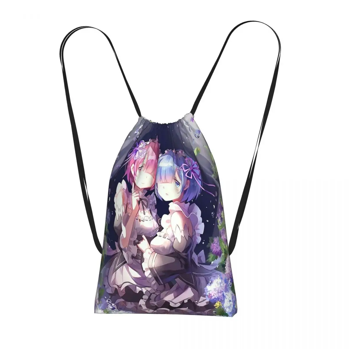 

Life In A Different World From Zero Anime Rem Backpacks Multi-function Drawstring Bags Sports Bag Book Bags for Unisex Students