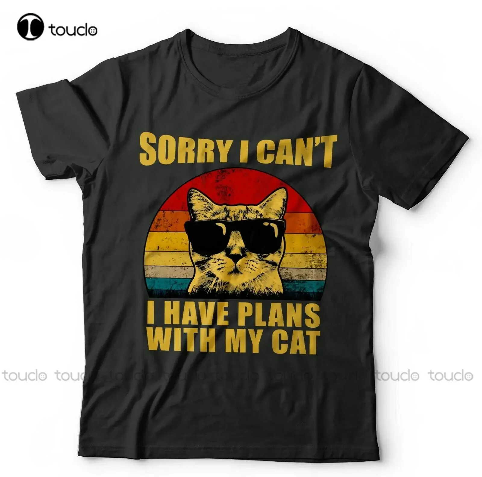 Sorry I Can'T I Have Plans With My Cat T Shirt - Pets T-Shirt Mens Designer Shirts Fashion Tshirt Summer New Popular Streetwear