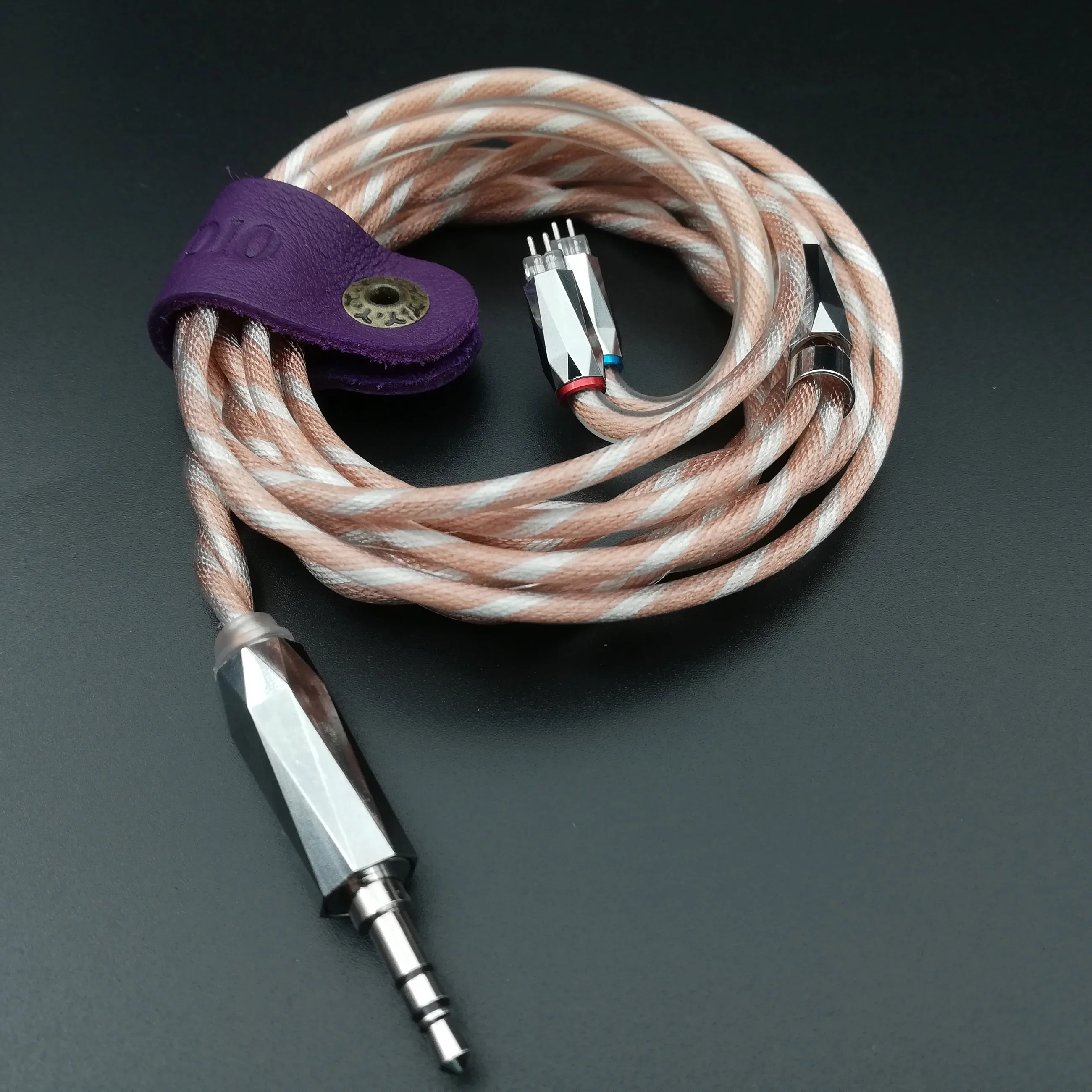 HIFI OCC 7N OCC Silver Plated Cable + 2 Core Gold Silver Alloy Palladium Plating Graphene LITZ Earphone Replacement Cable