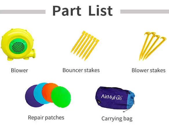 معدات لعب الأطفال الصغيرة الداخلية نفخ القلعة الشريحة 420D أكسفورد القماش الأطفال نفخ الحارس مهرجان الهدايا