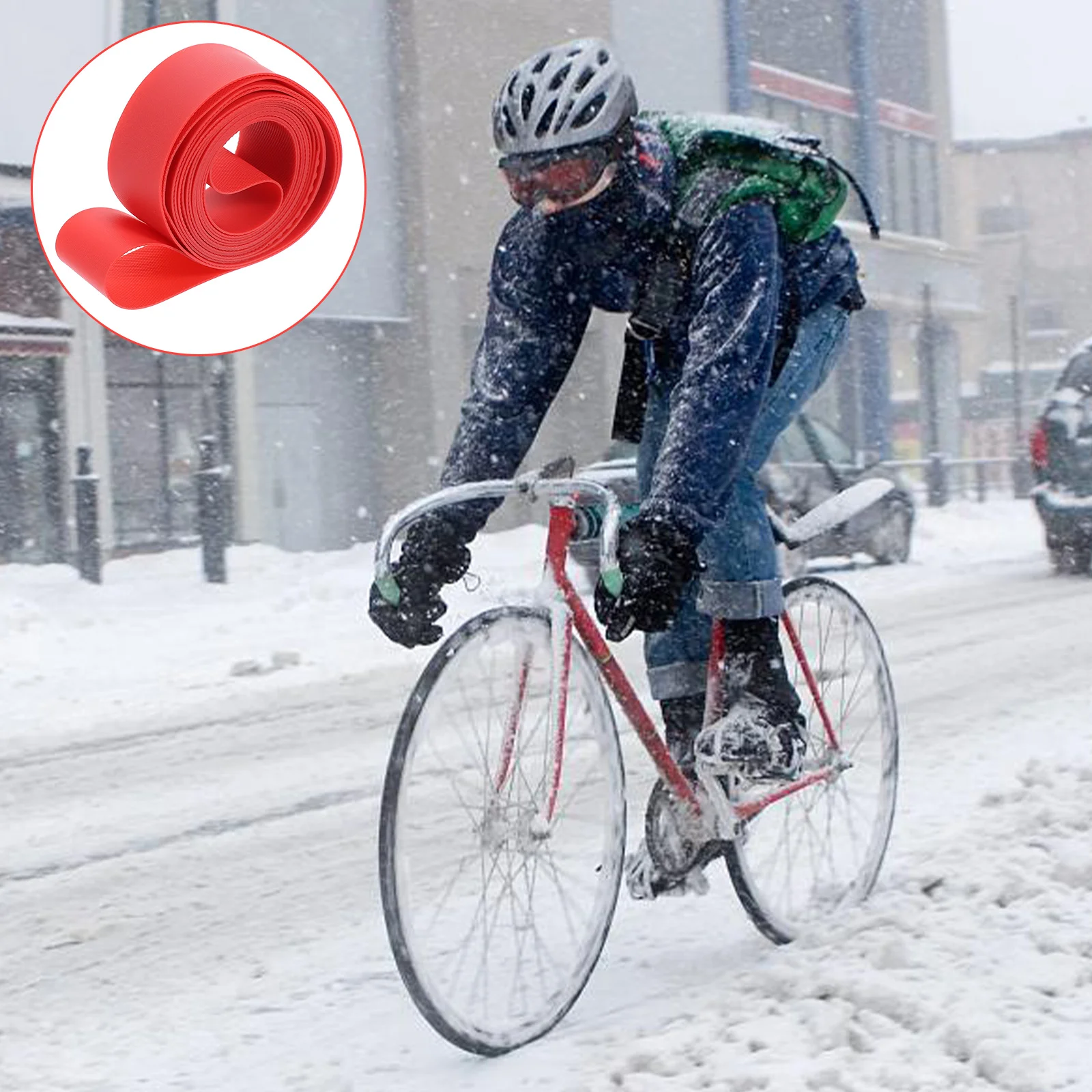 

PVC Bike Tire Pad Inner Tube Protector Widened Snow Lining Durable Stab Proof Flexible Prevent Puncture Glass Nails
