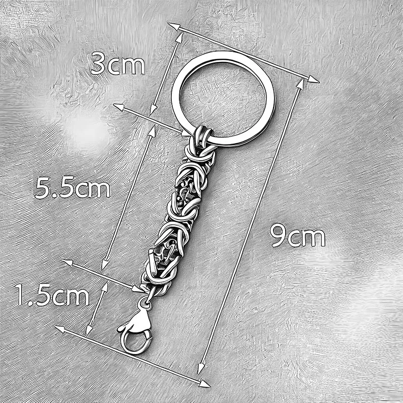 

Pure Titanium Keychain DIY Kit - 5.5cm Chain + 3cm Ring, 15mm Lobster Clasp, 8.7g Lightweight, Hypoallergenic Rust-Proof Gift