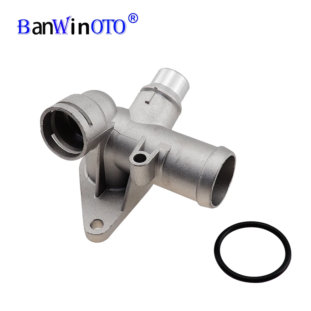 Aluminiowe złącze wąż płynu chłodzącego chłodnica silnika kołnierzowe rura wylotowa na wodę dla Audi A4 B6 B7 1.8T Seat Exeo 06 b121132e