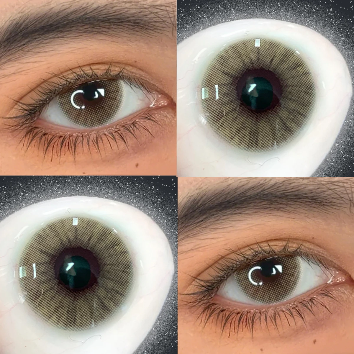 Visuashow Hidrocorcolor Bernstein-Braune Farblinsen für Augen, mit Natürlicher Kleiner Pupille, Jährlich mit Stärke. Weich und bequem, perfekt für den täglichen Gebrauch und das elegante Schönheits-Make-up – Detail 24