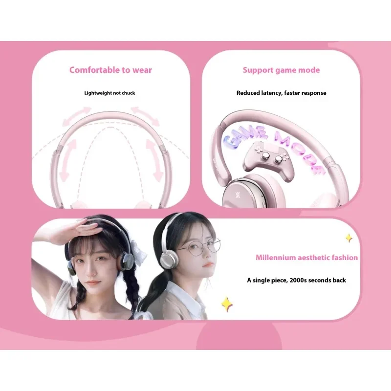 سماعات FiiO ANYTIME Snowsky اللاسلكية بلوتوث 5.4 خفيفة الوزن مثبتة على الرأس ANC عمر بطارية طويل 58 ساعة 500 مللي أمبير في الساعة بيئة العمل