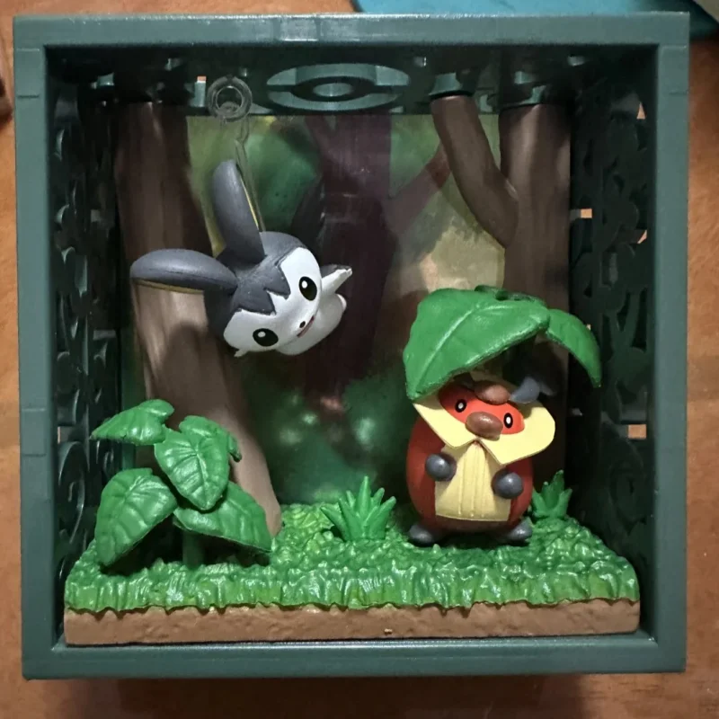 Re-Ment Pokemon figurines ensemble complet SWING VIGNETTE cadre décoratif Collection Terrarium Collection série ensemble Original jouets