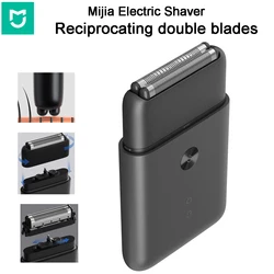 Mijia Electric Shaver Reciprocating Double Blades IPX7 Zinc Alloy Magnetic Blade Holder Type-c Rechargeable Portable Razor