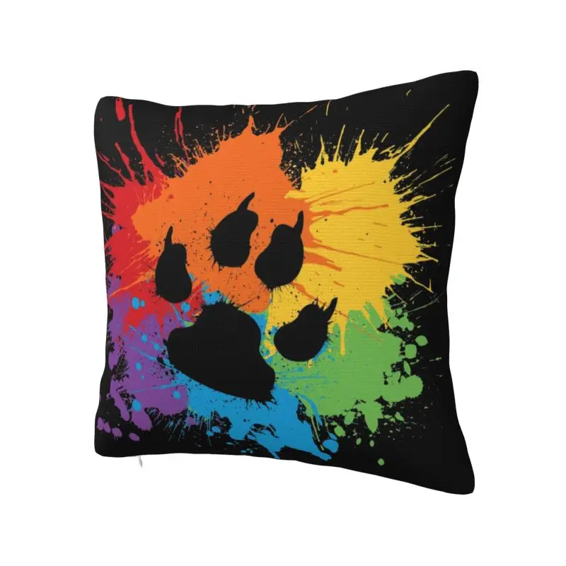 Gay Bear Paw Pride Throw Pillow Case Decoracion 3D Print LGBT Rainbow Pride Sofa Chair Cushion Cover Polyester Soft Pillowslip