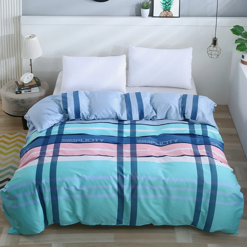 Modern Lines Plaids Duvet Cover Simple Geometry 100% Cotton Quilt Cover for Kids Teens Men Adult Room Decor Machine Washable