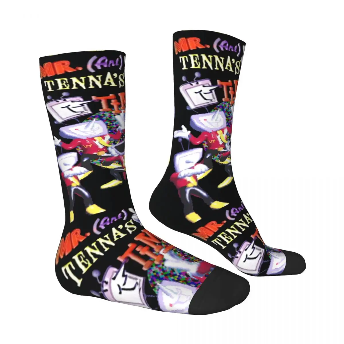 السيد النمل Tenna التلفزيون الوقت الجوارب Deltarune جوارب مضحكة الخريف المضادة للانزلاق للجنسين الرجال الجوارب الدافئة لينة تصميم الجري الجوارب