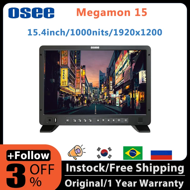 OSEE Megamon 15 15.4inch 10bit 1000nits HDR Field Studio Production Monitor  Kit - AliExpress