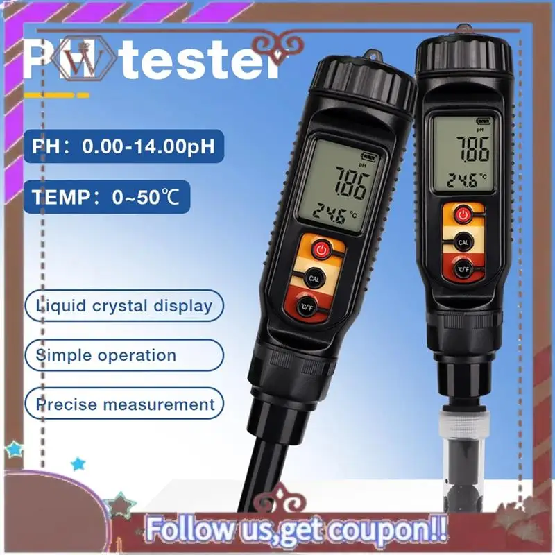 ABBG-الطعام الرقمي مقياس درجة الحموضة 0.00-14.00 التربة العجين PH/كاشف درجة الحرارة للحوم الجبن الخبز محلل متر