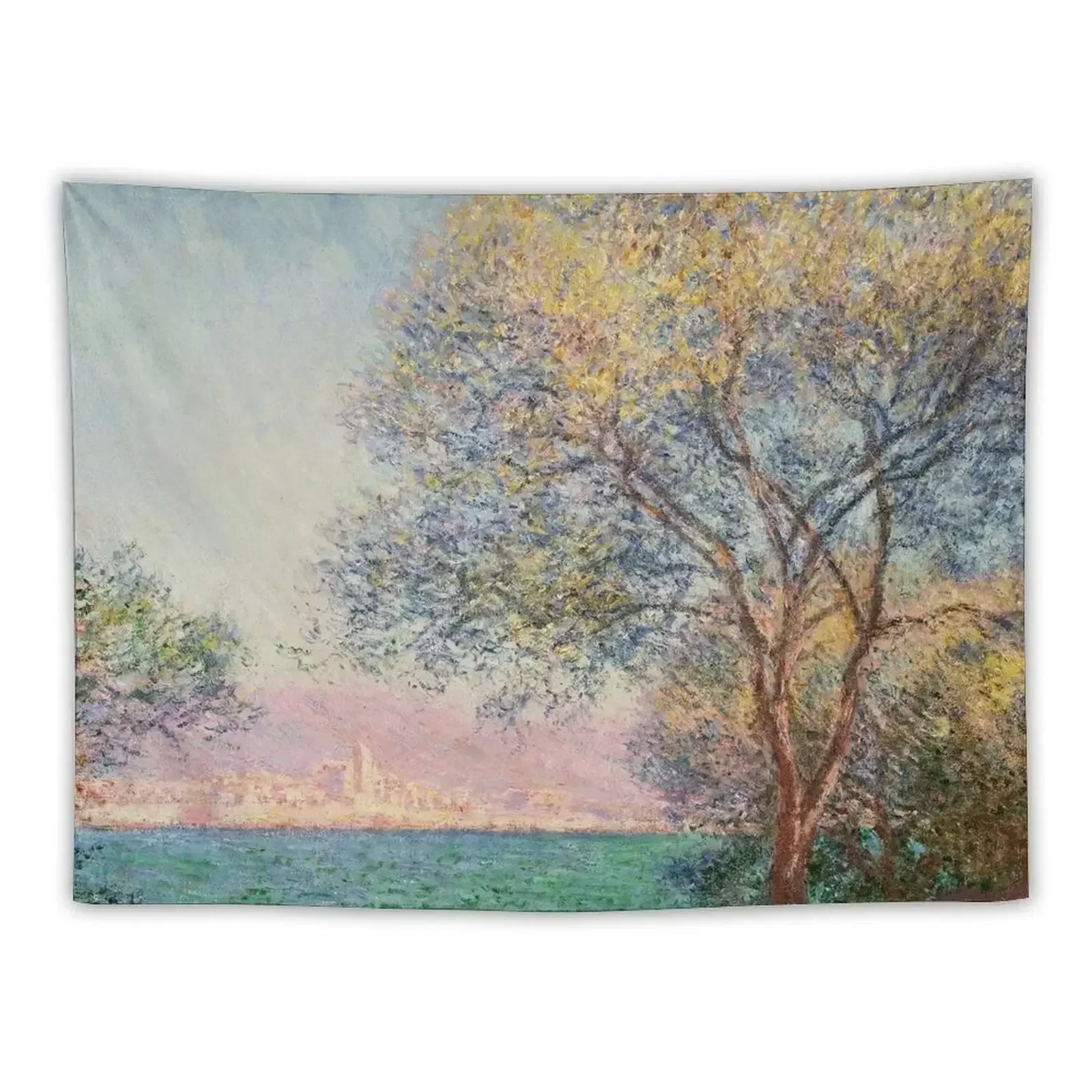 

Antibes in the Morning - Claude Monet Tapestry Room Decorating Aesthetic Carpet Wall Decorative Paintings Tapestry