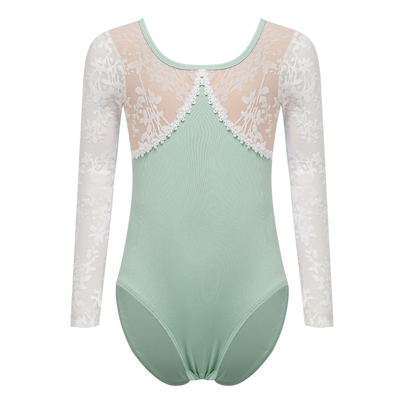 

Kids Gymnastics Leotards Ballerina Tutu Dresses Girls Ballet Dance Costume Skirt Performance Outfit Lace Mesh Jacquard Bodysuit