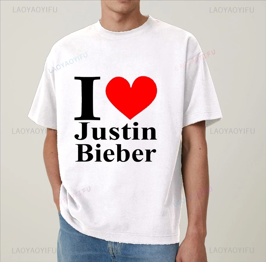 Новинка весна-лето 2024, постер на тему Джастина Бибера, модная повседневная футболка унисекс с круглым вырезом и короткими рукавами, уличная одежда