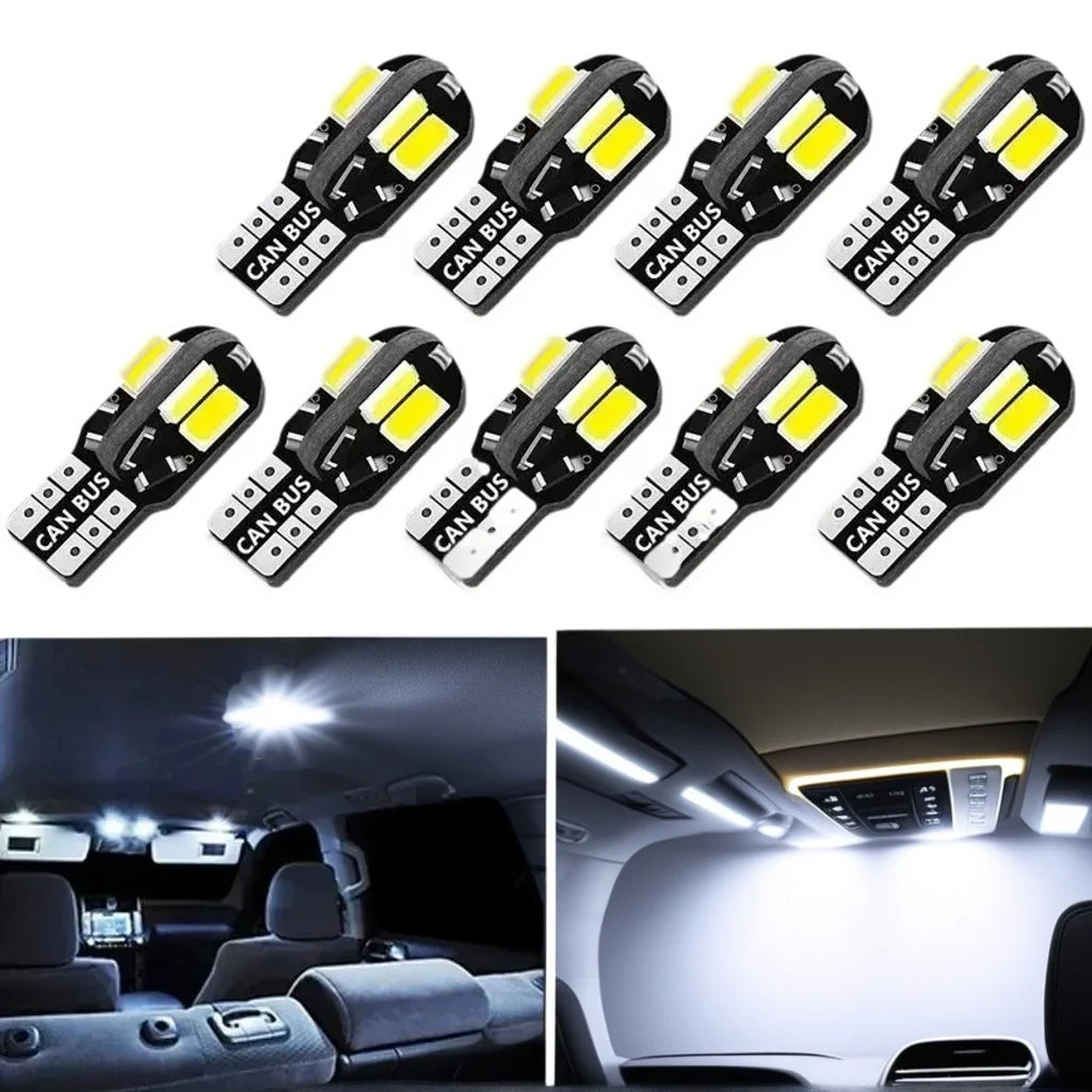  10 قطع W5W T10 LED لمبة - 12 فولت Canbus أضواء قبة السيارة الداخلية خالية من الأخطاء #1