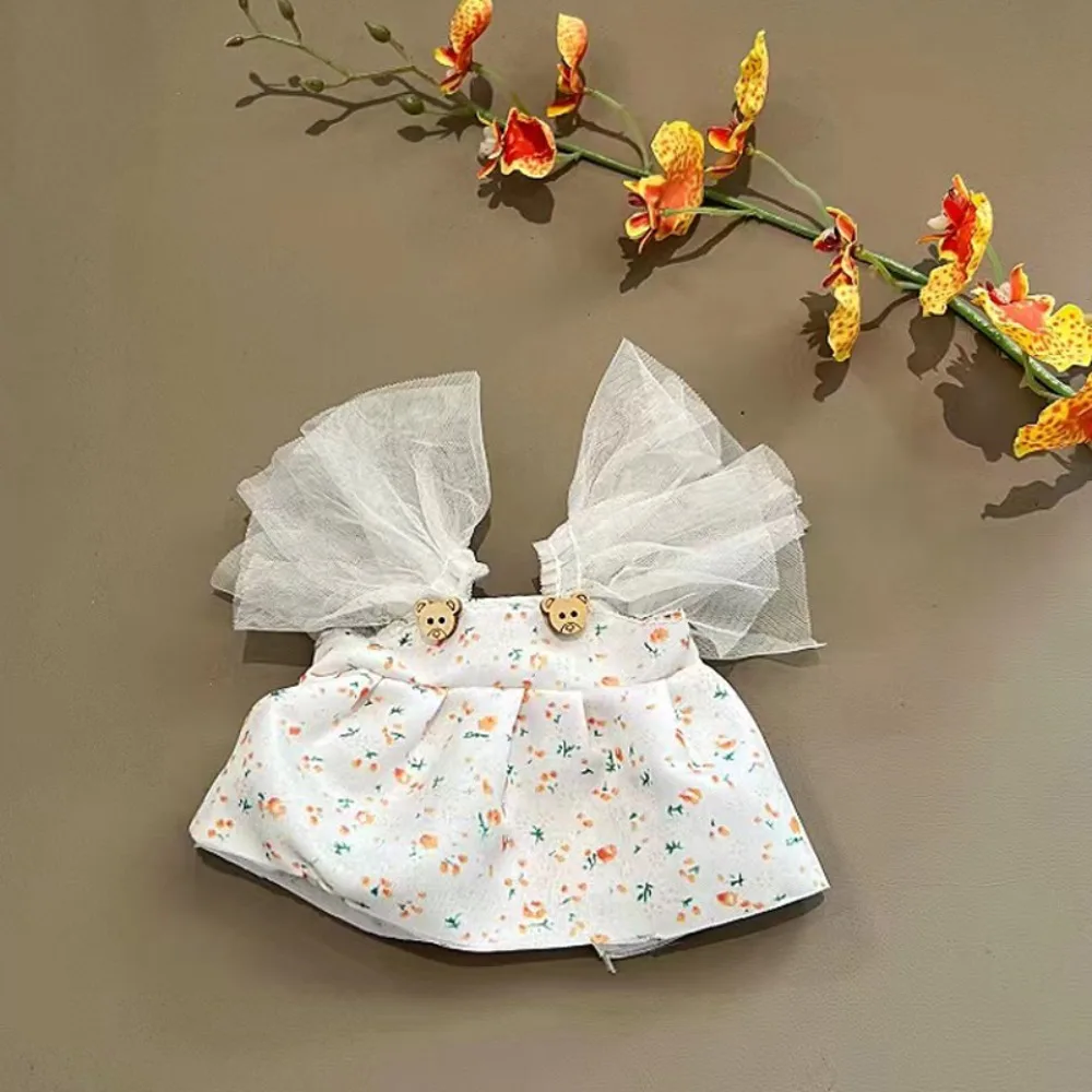 Vestido suspensor 20cm, roupas de boneca de algodão, roupas diy, vestido de boneca estrela, mini adorável, sem atributos, saias de bonecas