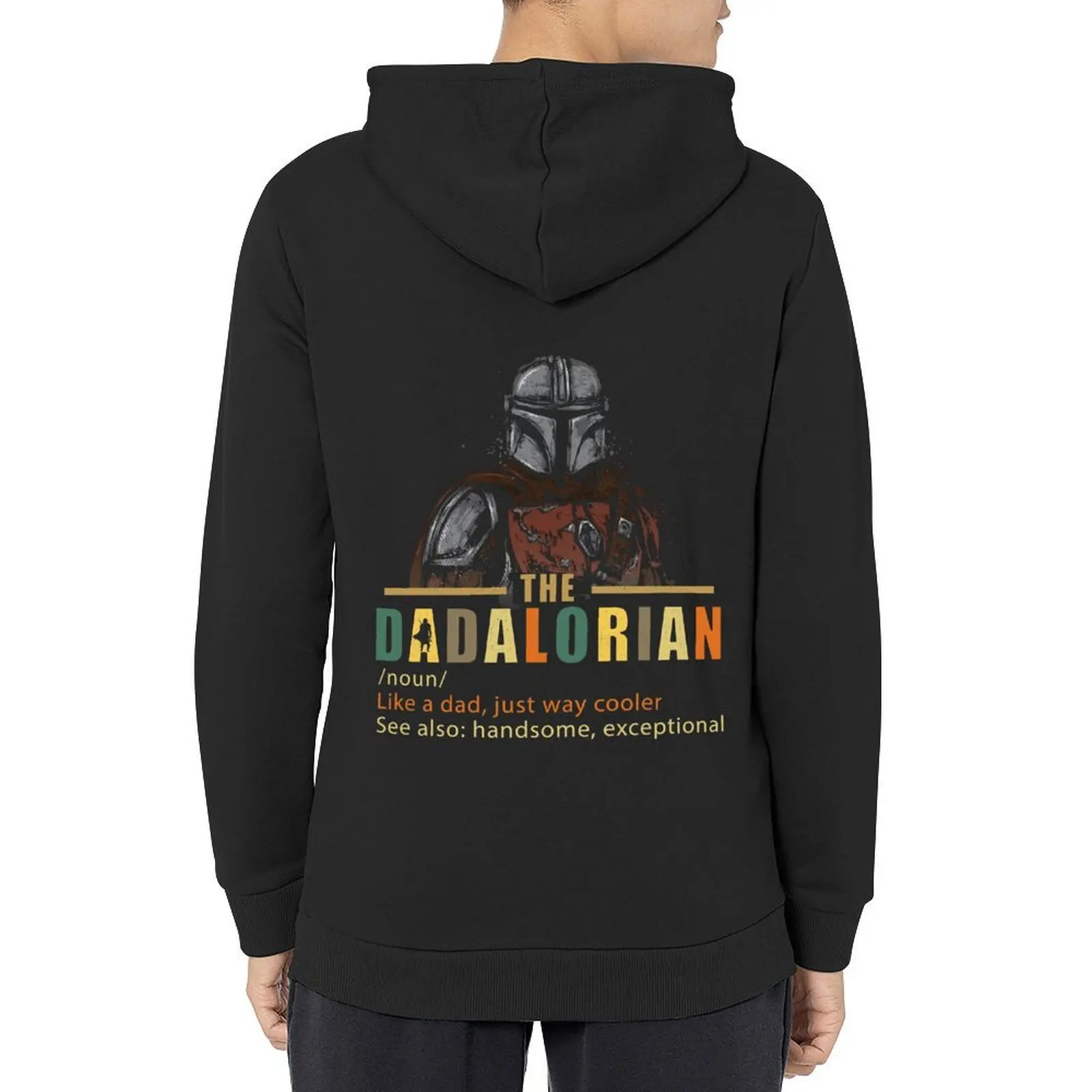 

The Dadalorian Like A Dad Just Way Cooler Hoodie hooded shirt autumn clothes male clothes blouse pullover hoodies