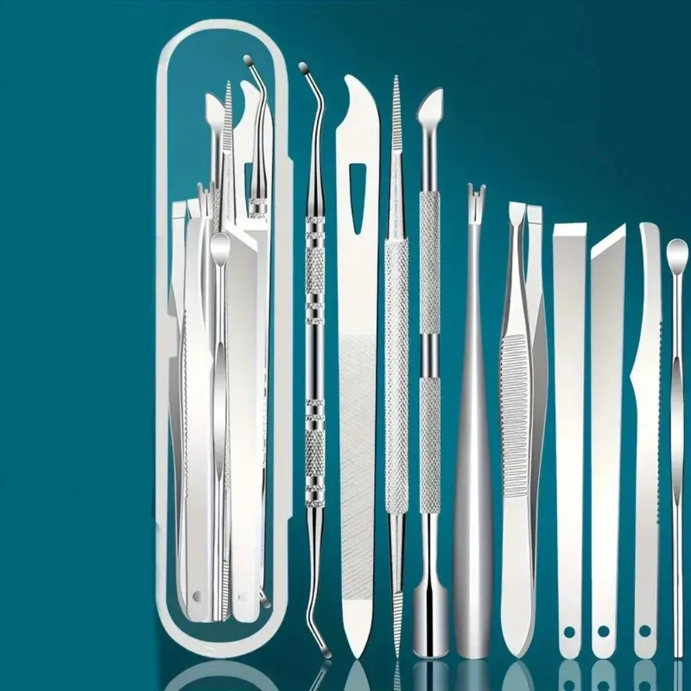 Stainless Steel Nail Care Set Multi-Functional Exfoliator Callus Remover Smooth Removal Dead Skin Remover Callus Treatment