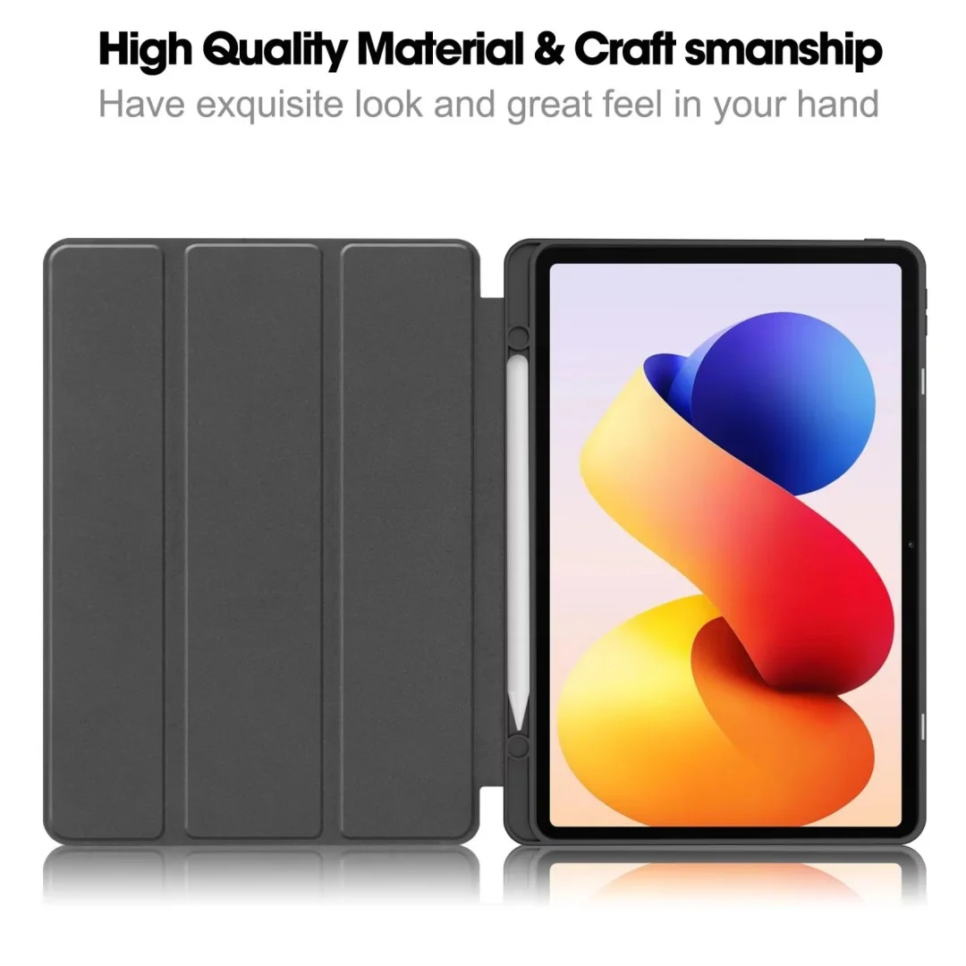

For Xiaomi Redmi Pad 2 Pro 12.1inch 2025 Case Trifold PU Leather Stand For Redmi Pad2 Pro 12.1" Tablet Cover With Pencil Holder