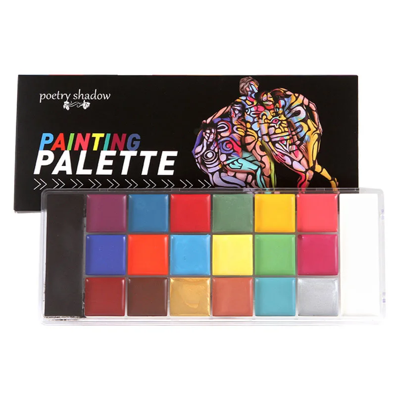 20 Colors Body Paint Safe And Non-toxic Multicolor Face Body Painting Kit Long-lasting Face Color Tattoo Art Palette