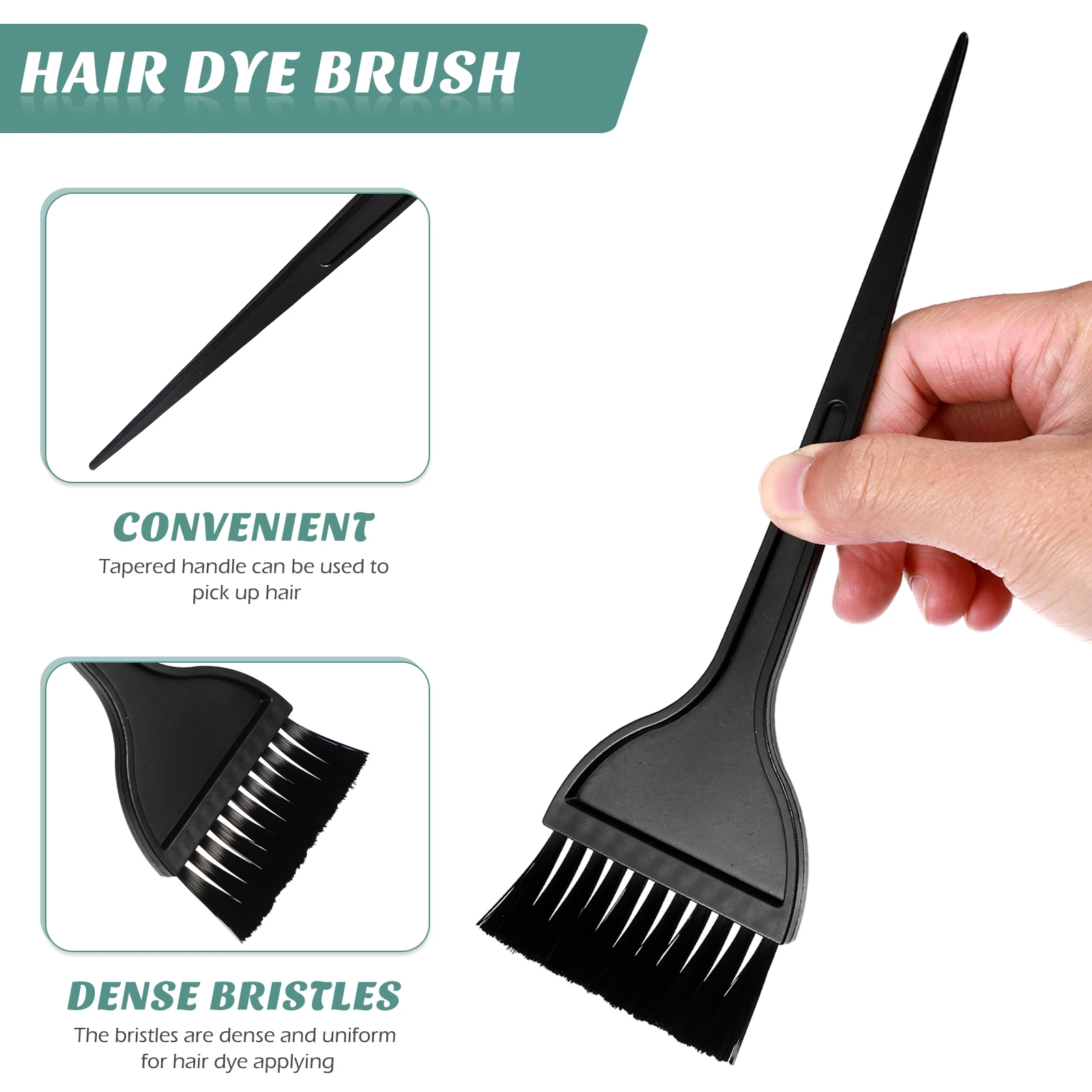 

6pcs Hair Dyeing Brushes Highlights Plates Set Home Salon Use Comfortable Handle Multi-Functional Sturdy Plastic Tools For