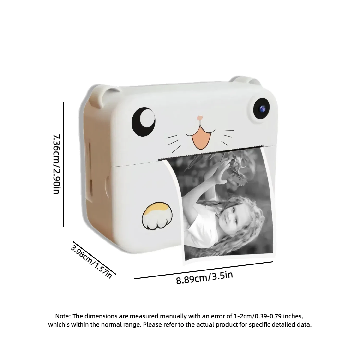 Câmera digital infantil para fotografia, mini impressora portátil térmica instantânea, câmera fotográfica para crianças, 1080p, hd, 2.4 polegadas, brinquedo, presentes
