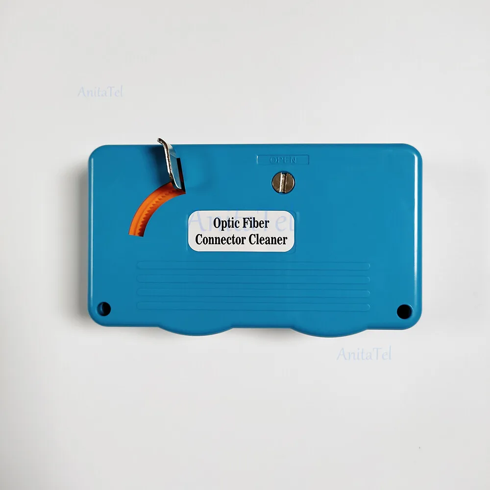 Cassette Cleaning Box, Jumper Pigtail Optical Fiber End Interface Cleaner, 500 Times