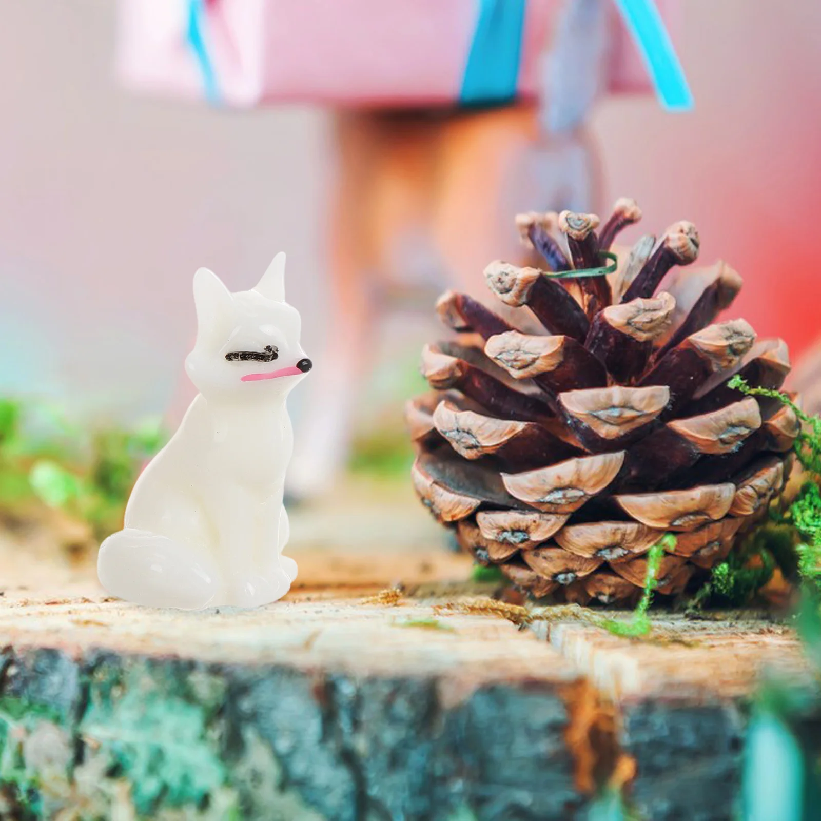 24 قطعة الثعلب المشهد الصغير ديكور مجموعة لطيف مصغرة سطح المكتب الحلي DIY بها بنفسك إكسسوارات الحديقة الراتنج الحيوان أرقام ديكور المنزل