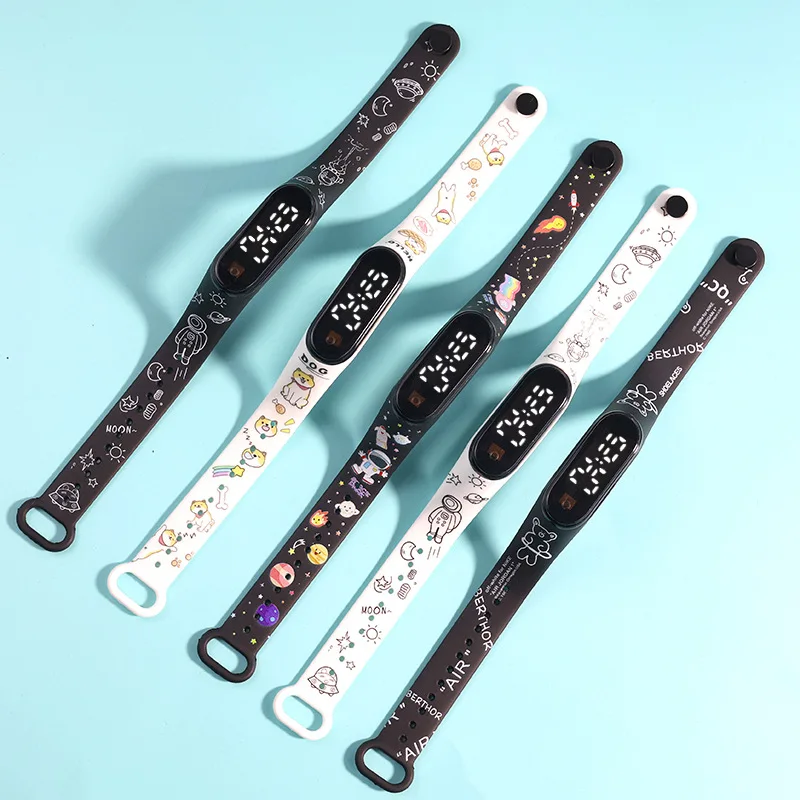 50 pz/lotto moda bambini orologio a LED per ragazzi ragazze braccialetto elettronico sport touch bambini orologio da donna orologio impermeabile