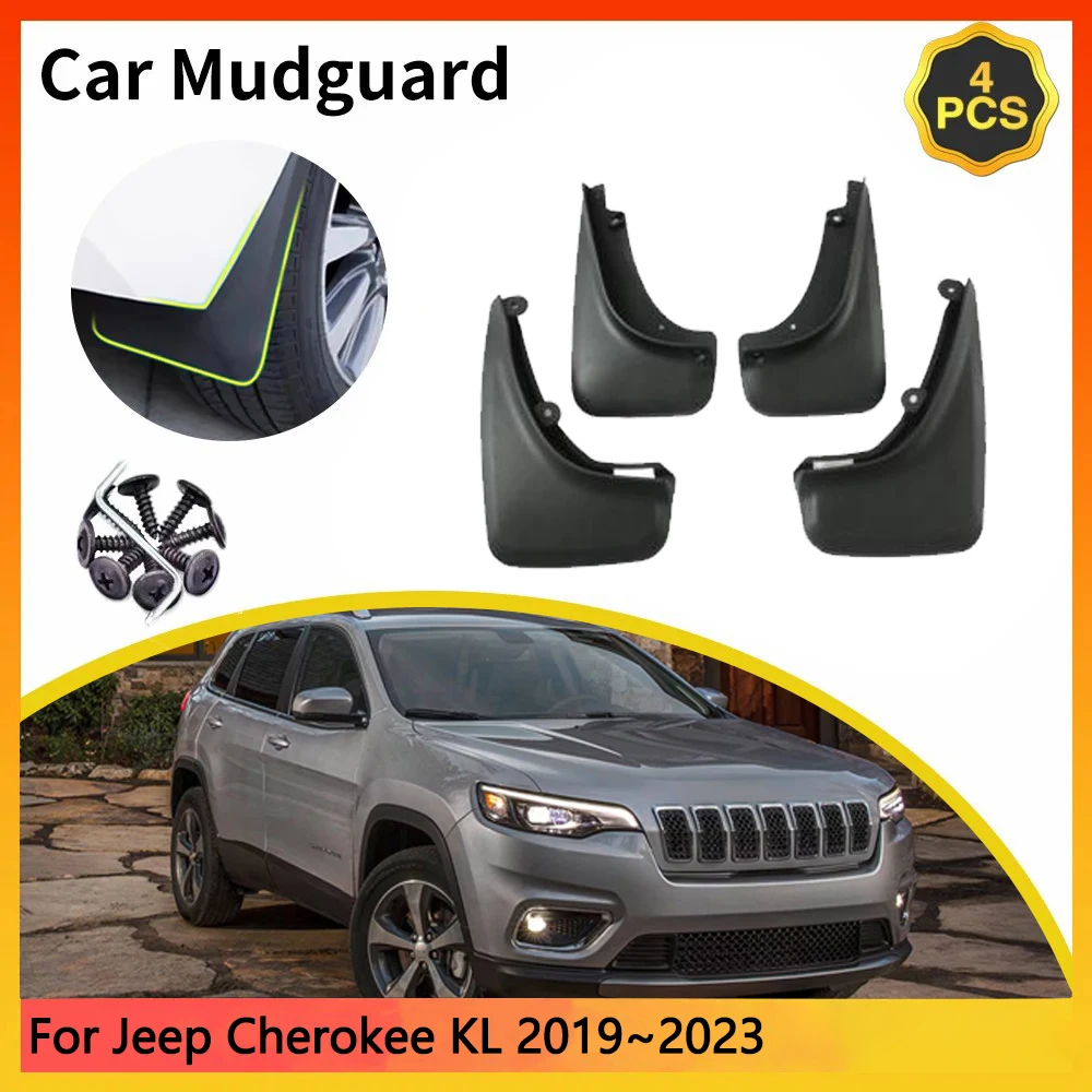 

For Jeep Cherokee KL 2019~2023 MK5 5th facelift Car Mudguards Mudflap Mudguard Splash Guards Mud Flaps Fender accessories Auto