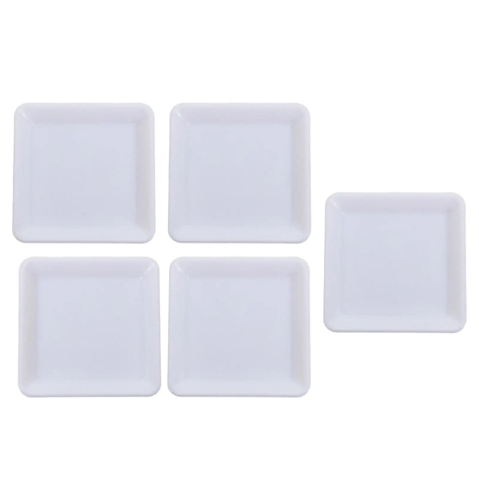 6x 5 Stücke 1:12 Miniatur Schüssel Tablett Mini Teller Gerichte Micro Landschaft Leben Szene Simulation Küche Zubehör Dessert Teller platte