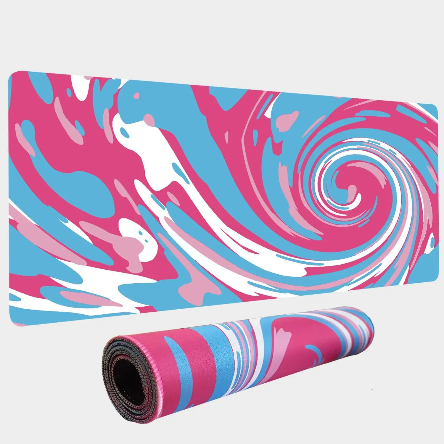 

Pink vortex Mouse Pad rubber anti-slip Desk Mat pc accessories Gaming mat keypad Extended mousepad Laptop office pad rug
