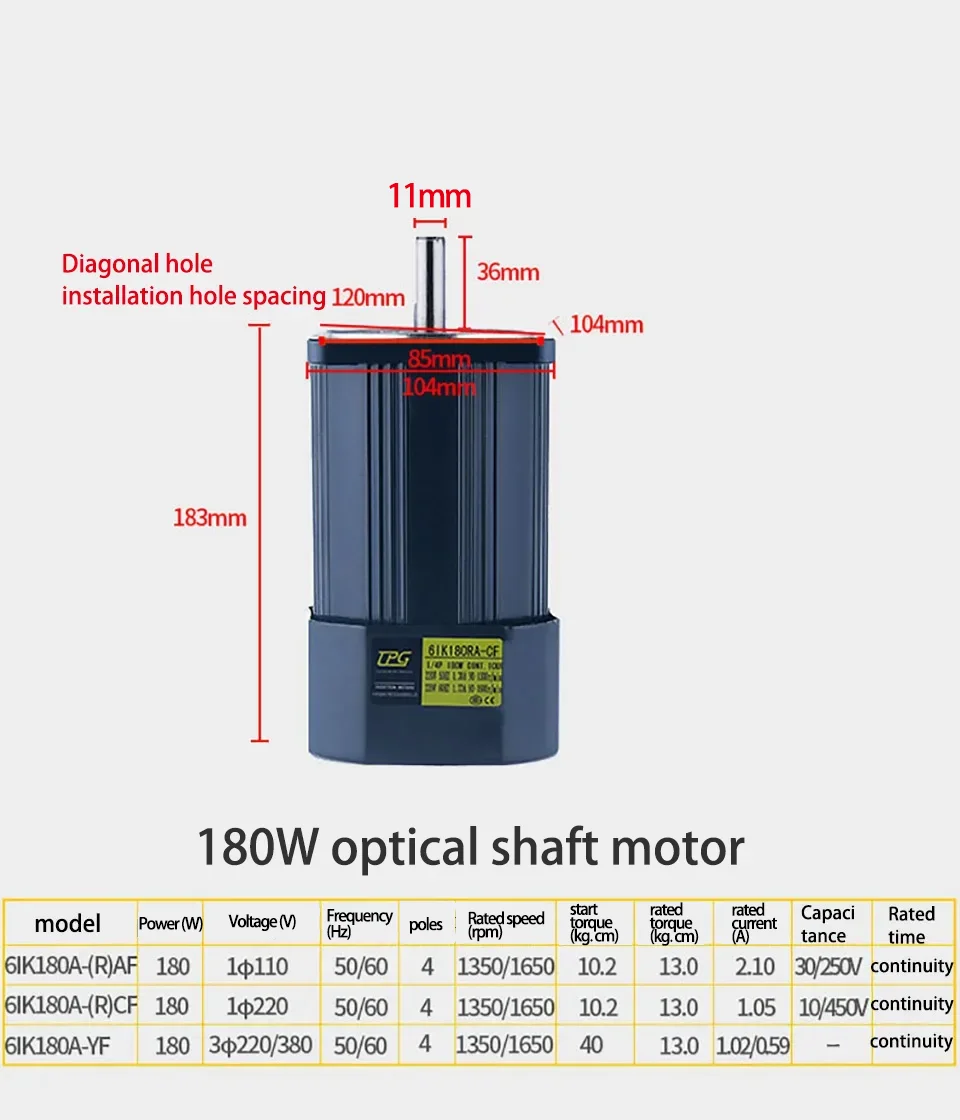 RV40 110V 180W AC Worm Gear Motor With Speed Reducer Speed Regulator High Torque Hot Sale Motor