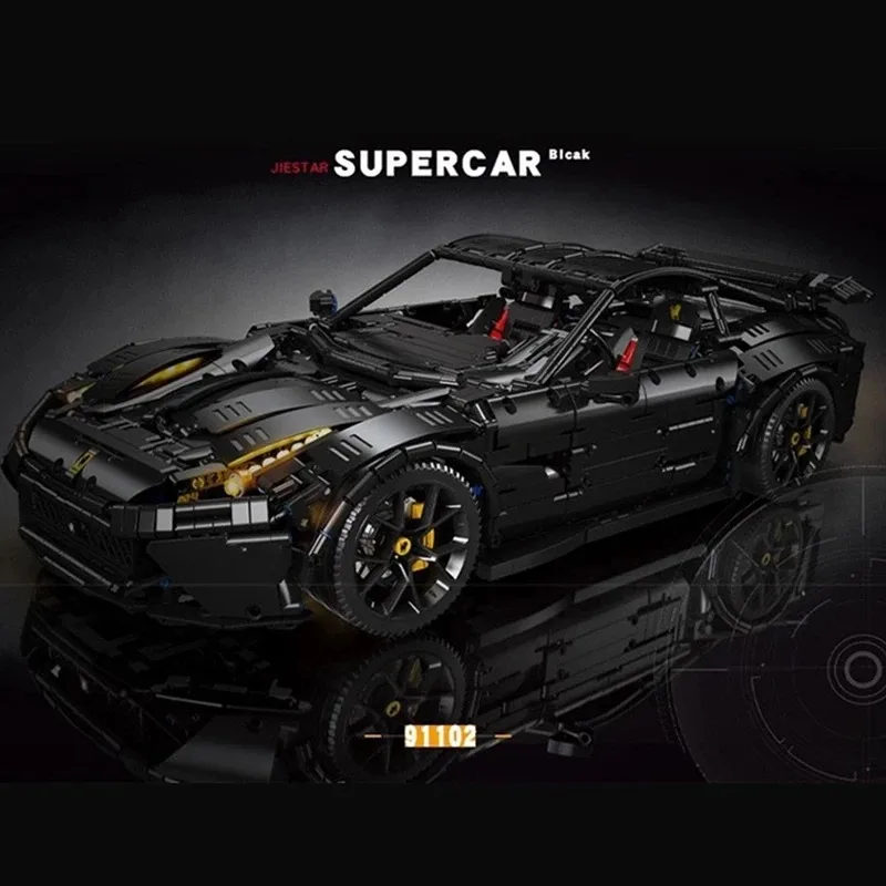 3097PCS Technical F12 Supercars Building Blocks Set Speed Black Supercar Sports Vehicle Model Bricks Kit Creative Toy Adult Gift