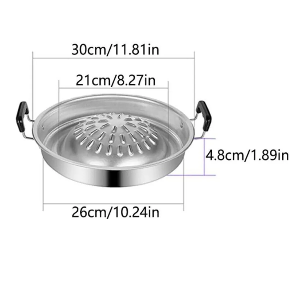 2 in 1 Hot Pot Grill Pan Non Stick Aluminum BBQ Grill Even Heating Tabletop Cooker for Indoor Outdoor Camping Kitchen view 2