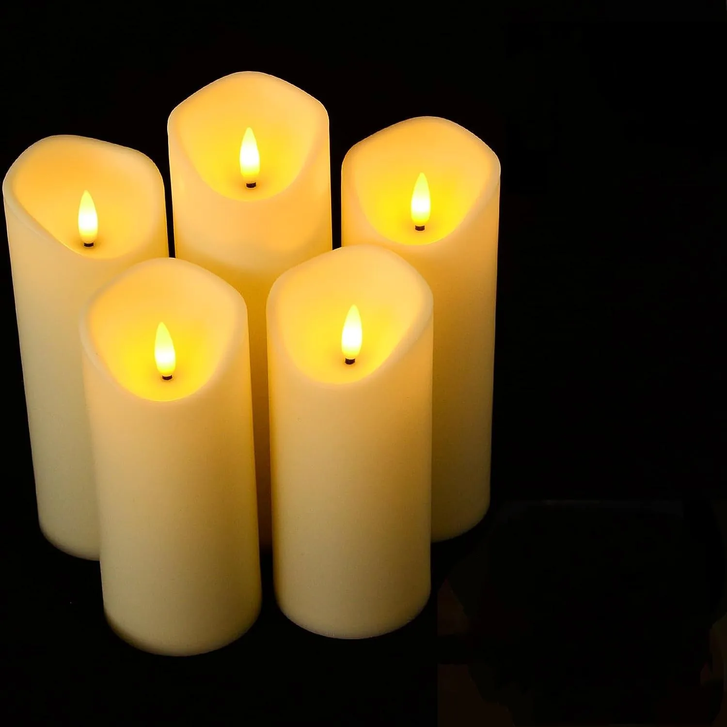 Flameless Candles 3D Wick led Pillar Slim Candles flicering Flame Battery Operated Paraffin Candle light Christmas Party Décor