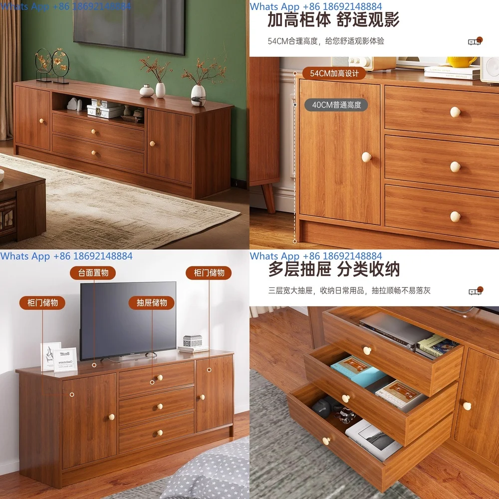 

Vintage Style Minimalist Tall Storage Cabinet for Living Room Bedroom TV Stand