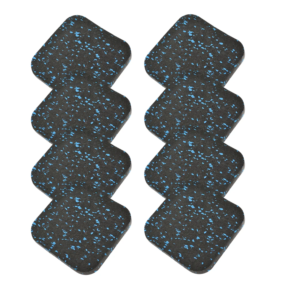 

8 Pcs Shock Absorbing Rubber Mats 100x100x10mm Black Blue Gym Floor Padding Treadmill Accessories Workout Mats Yoga