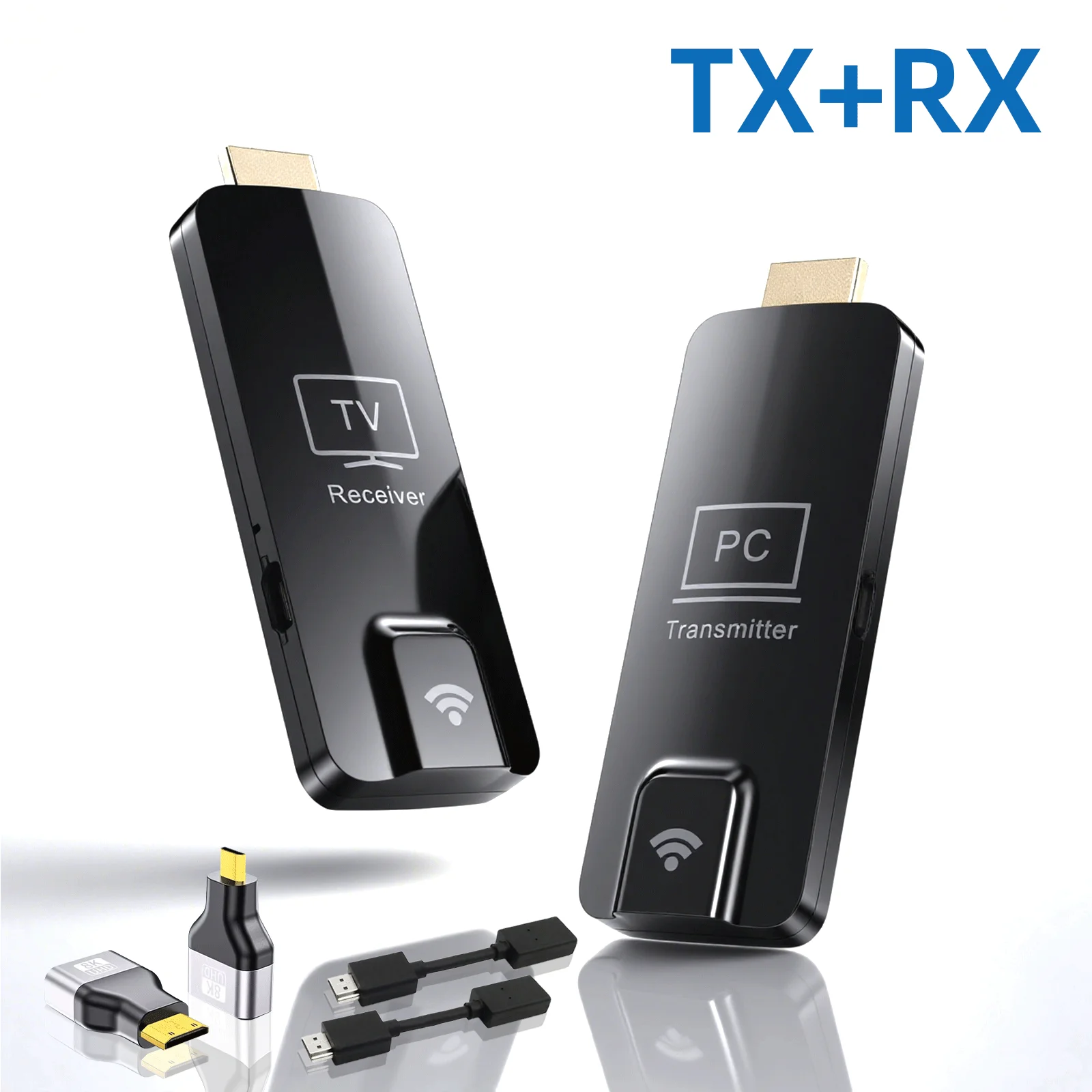 4K HDMI Wireless Transmitter and Receiver 328FT/100M Range HDMI Wireless Extender for HD Church Camera Live House Broadcast