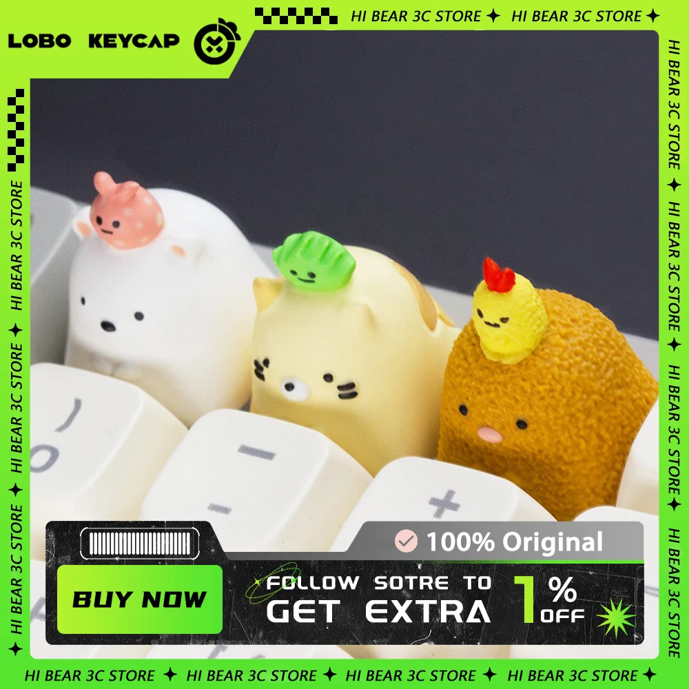 Sumikkogurashi Keycaps Hand-made Resin Keycap Mechanical Keyboard Keycaps Cute Customized Gaming Accessories Gifts