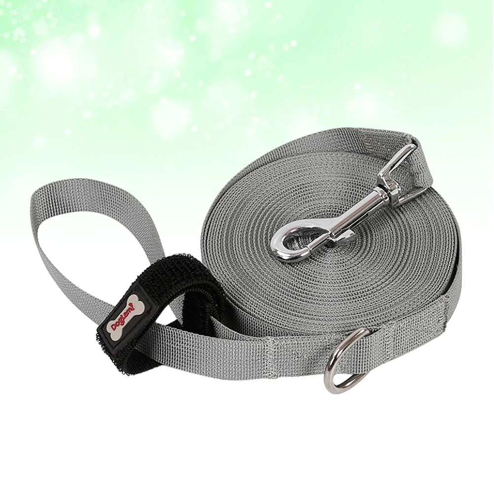 

Pet Training Pulling Rope Dog Nylon Track Rope Durable Dog Controlling Strap Pet Supplies (Grey, Size S)