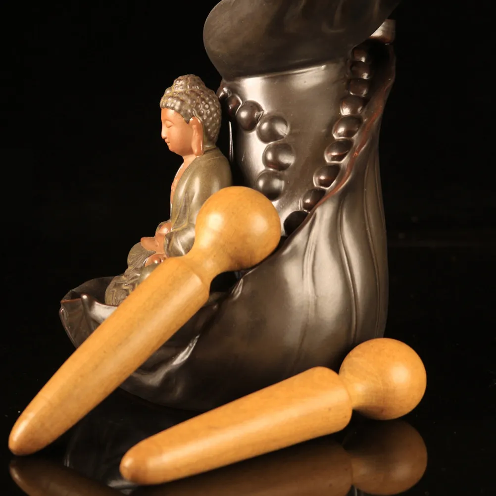 

2 шт. деревянных массажных палочек для тела, массажер для точечного воздействия, снимает боль и чувствительность мышц, улучшает кровообращение