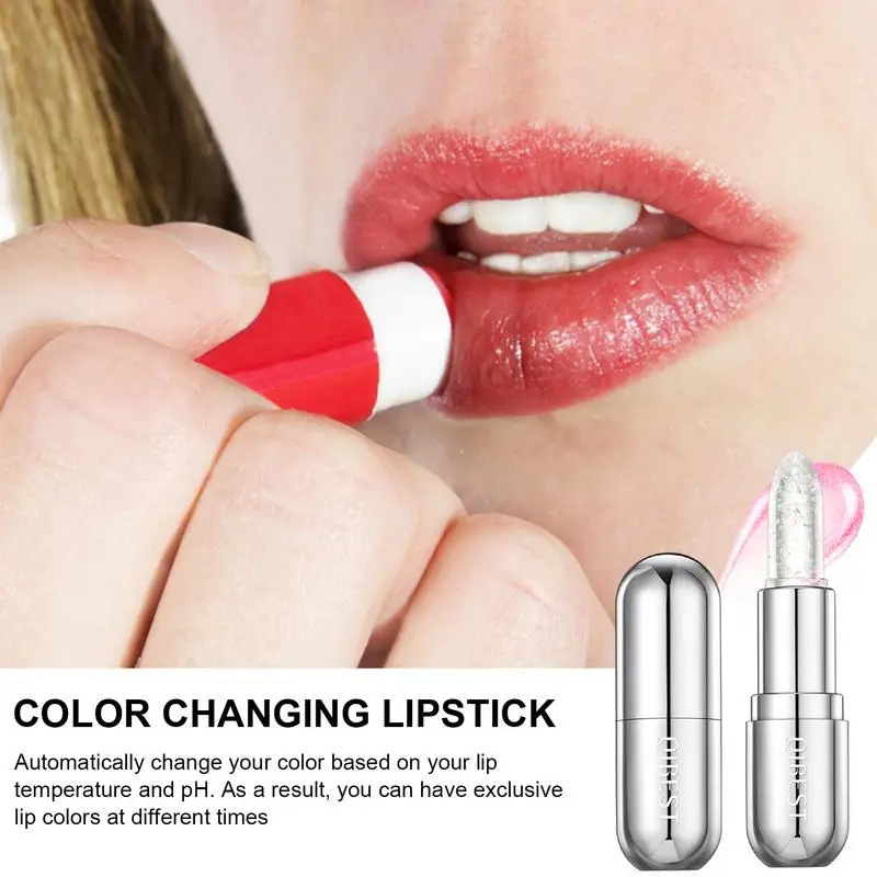 Jelly Lipstick Shimmering Crystal Jelly Lipstick temperatura cambia colore Lip Gloss balsamo per le labbra Ph a lunga durata per le donne ragazze