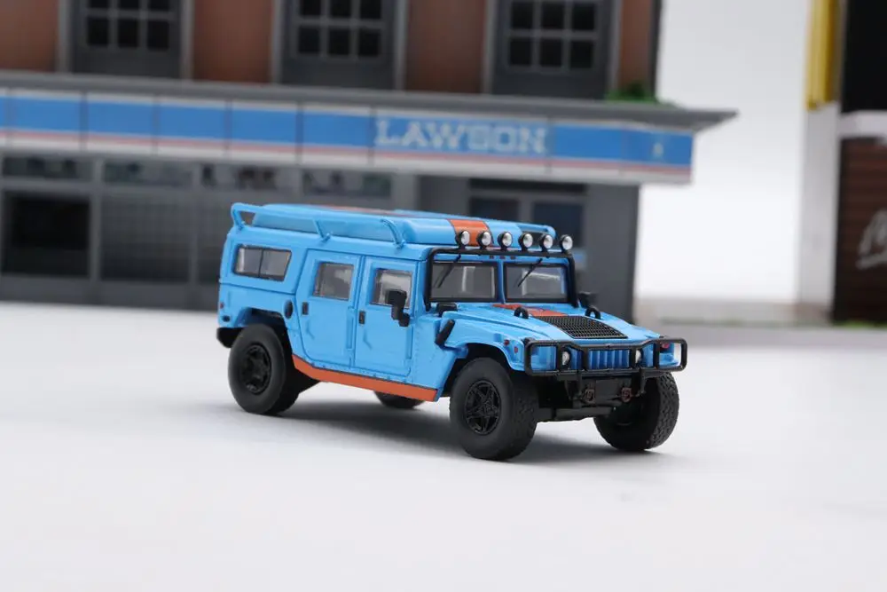 Master 1/64 for Hummer H1 Civilian G-U-L-F Police SUV Diecast Toys Car Models Collection Gifts