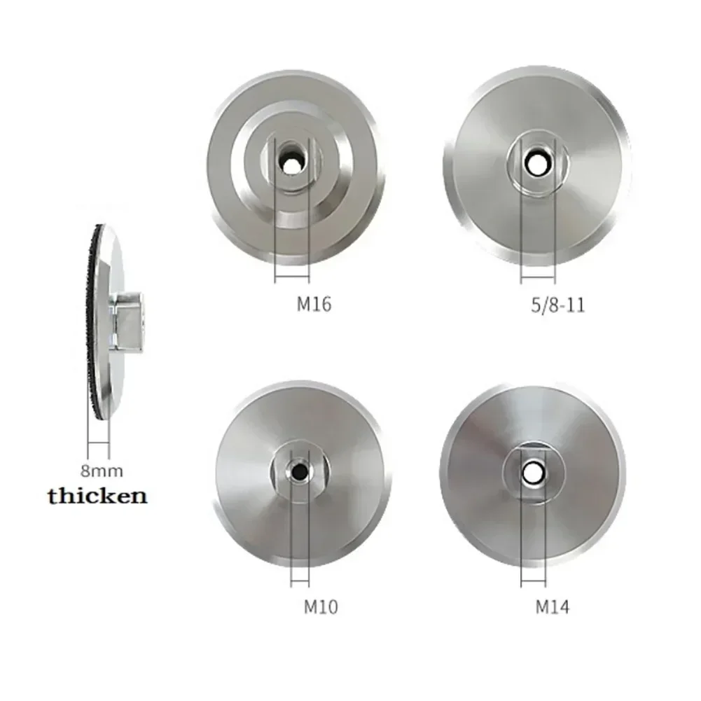 Almohadilla de respaldo de aluminio grueso, lijadora angular, almohadilla de pulido de 3/4 pulgadas M10 M16 5/8-11, soporte de respaldo para máquina